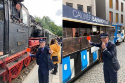 Station Festival Calw- The Comedy Conductor is responsible for the big and small trains.